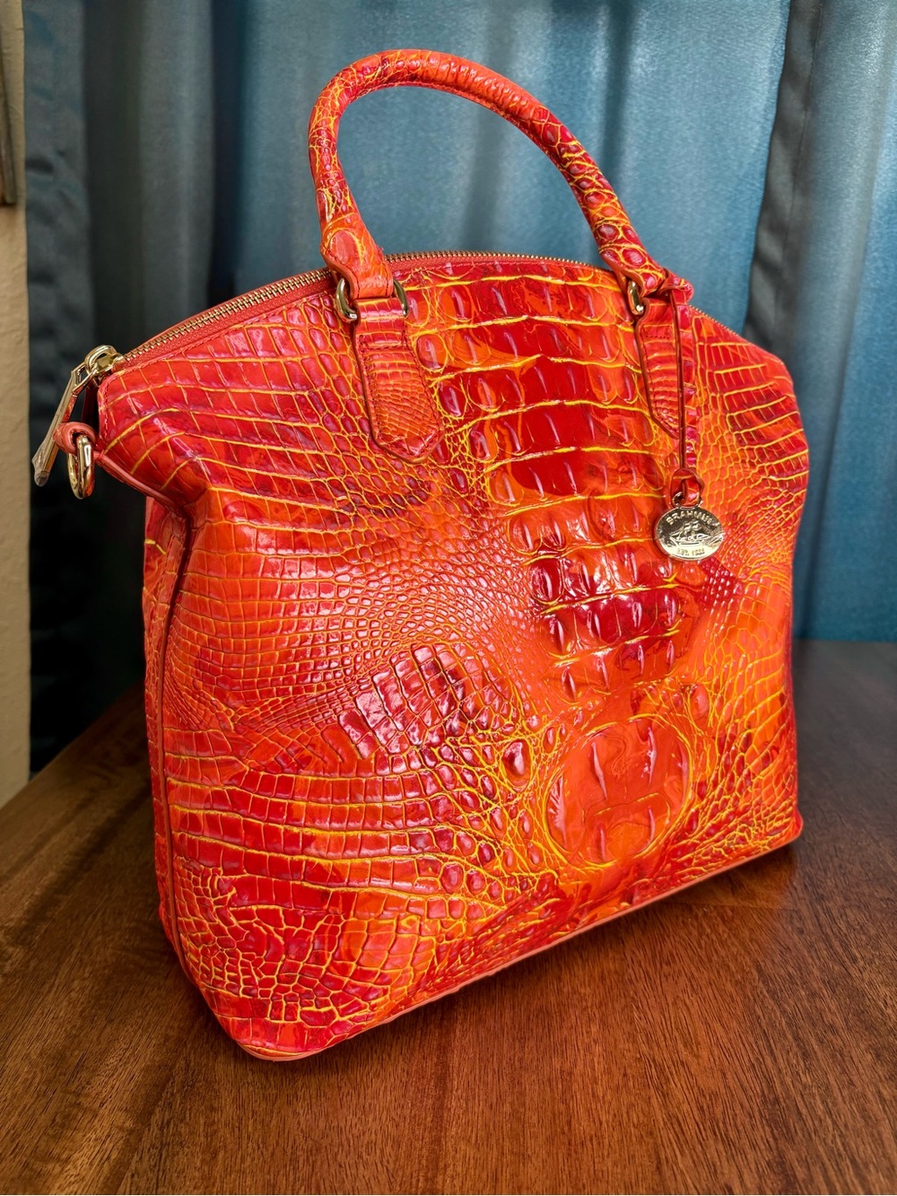 **SOLD**Brahmin EUC Lrg Duxbury - Spicy Orange - FRONT EYE - Like New - Picture 15 of 16